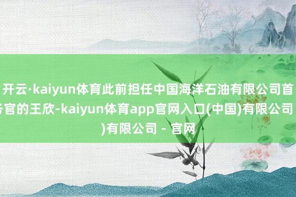 开云·kaiyun体育此前担任中国海洋石油有限公司首席财务官的王欣-kaiyun体育app官网入口(中国)有限公司 - 官网