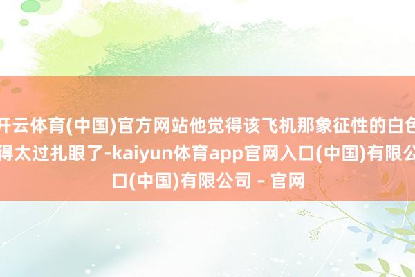 开云体育(中国)官方网站他觉得该飞机那象征性的白色外不雅显得太过扎眼了-kaiyun体育app官网入口(中国)有限公司 - 官网