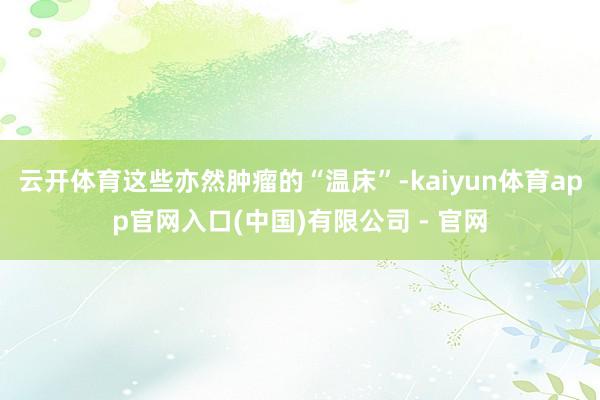 云开体育这些亦然肿瘤的“温床”-kaiyun体育app官网入口(中国)有限公司 - 官网