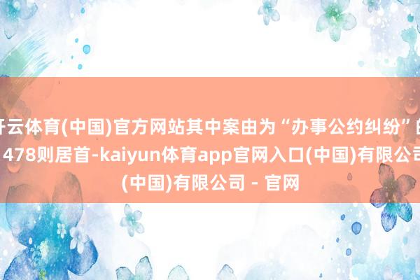 开云体育(中国)官方网站其中案由为“办事公约纠纷”的公告以1478则居首-kaiyun体育app官网入口(中国)有限公司 - 官网