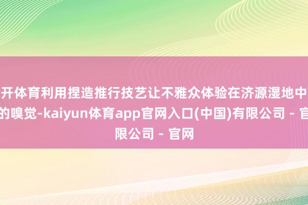 云开体育利用捏造推行技艺让不雅众体验在济源湿地中散步的嗅觉-kaiyun体育app官网入口(中国)有限公司 - 官网