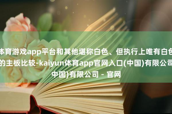体育游戏app平台和其他堪称白色、但执行上唯有白色散热片的主板比较-kaiyun体育app官网入口(中国)有限公司 - 官网